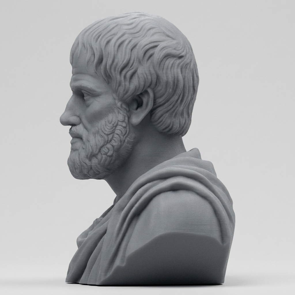 Aristotle Greek Philosopher Bust 3D Model