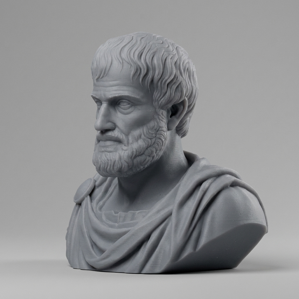 Aristotle Greek Philosopher Bust 3D Model