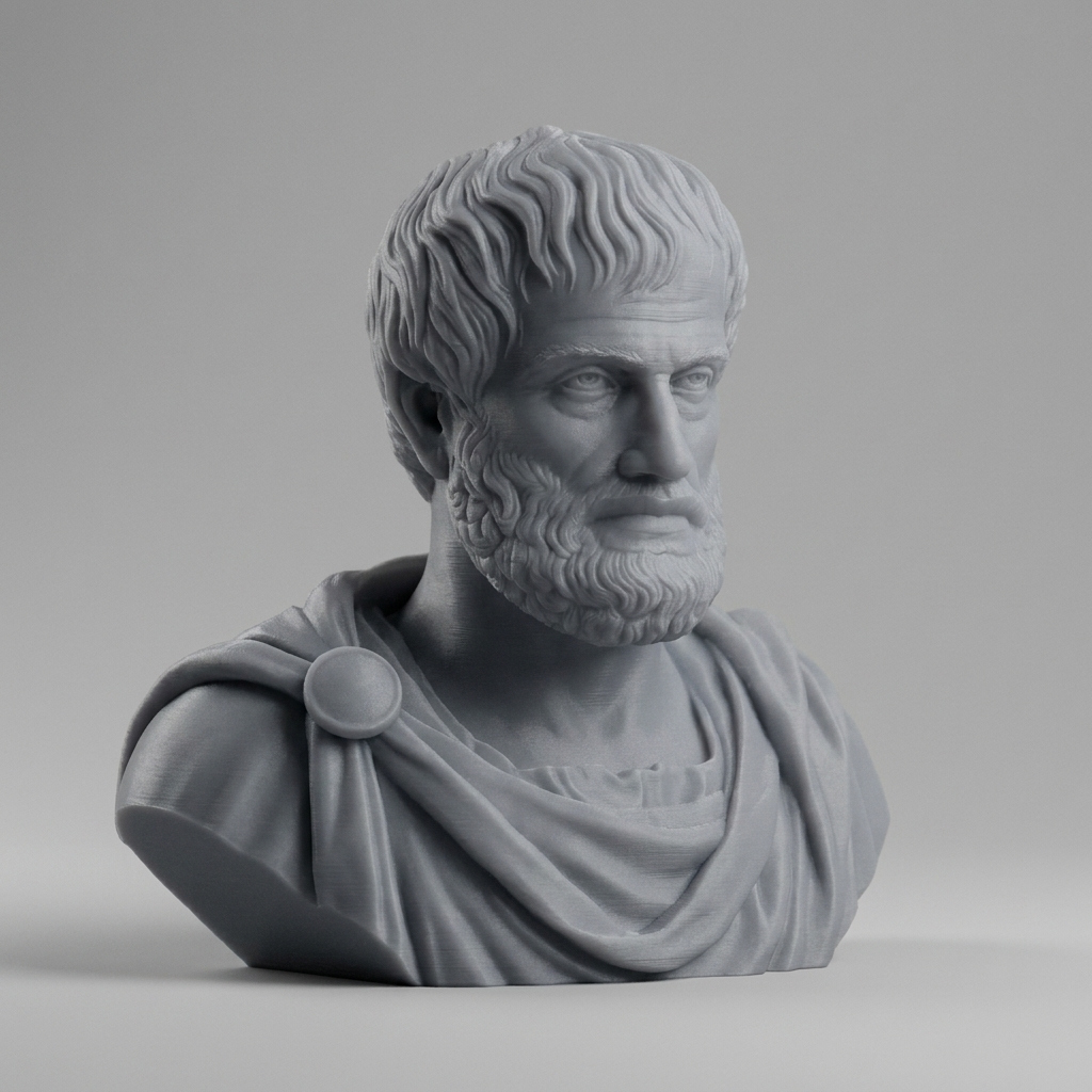 Aristotle Greek Philosopher Bust 3D Model