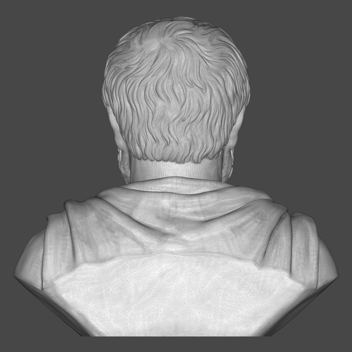 Aristotle Greek Philosopher Bust 3D Model