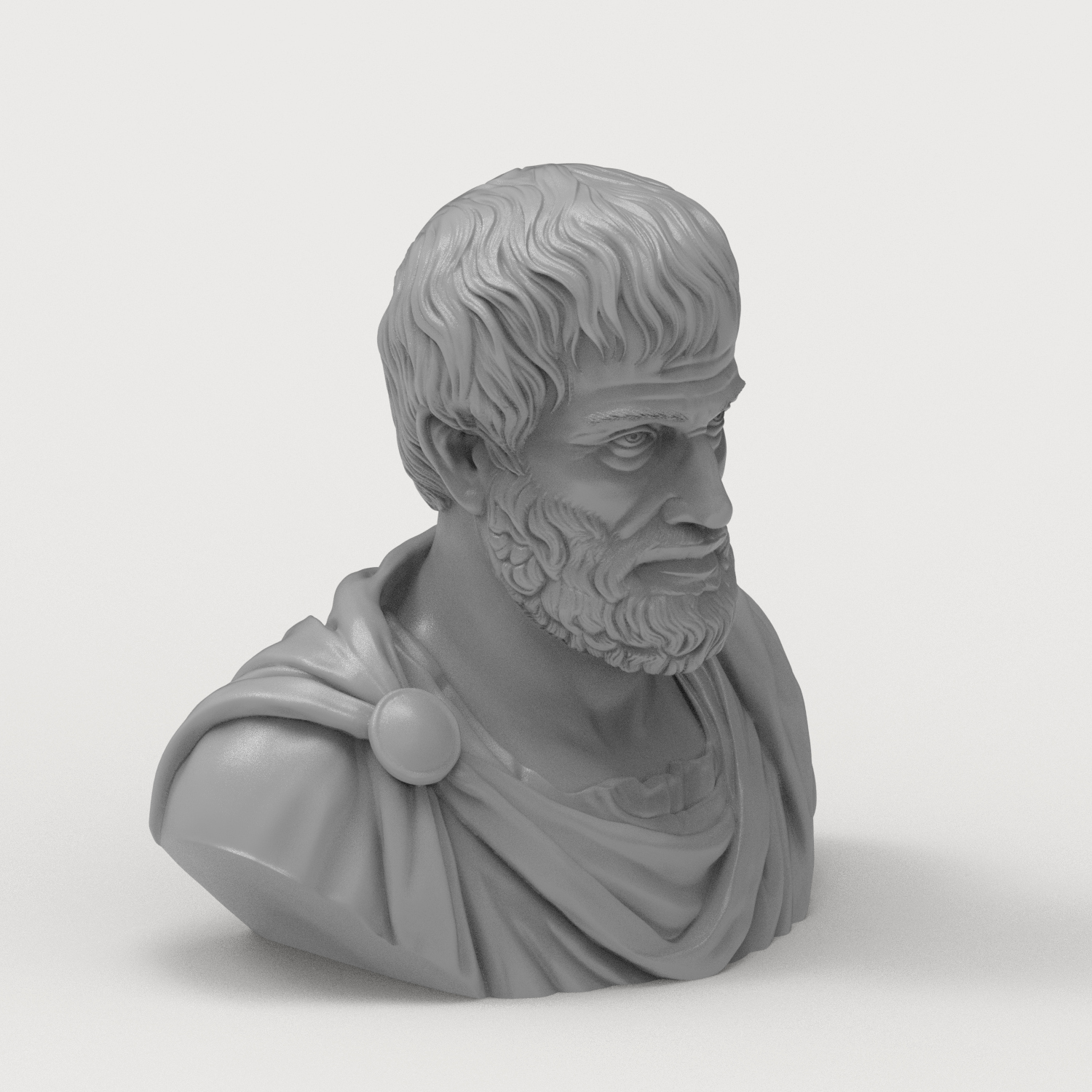 Aristotle Greek Philosopher Bust 3D Model
