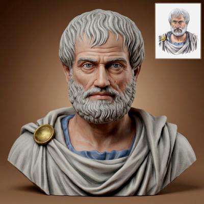 Aristotle Greek Philosopher Bust