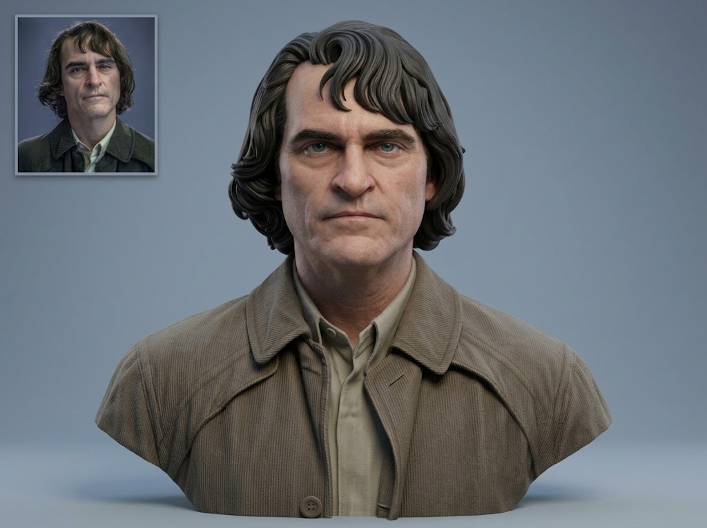 Arthur Fleck Joker 3D Printable Bust 3D Model