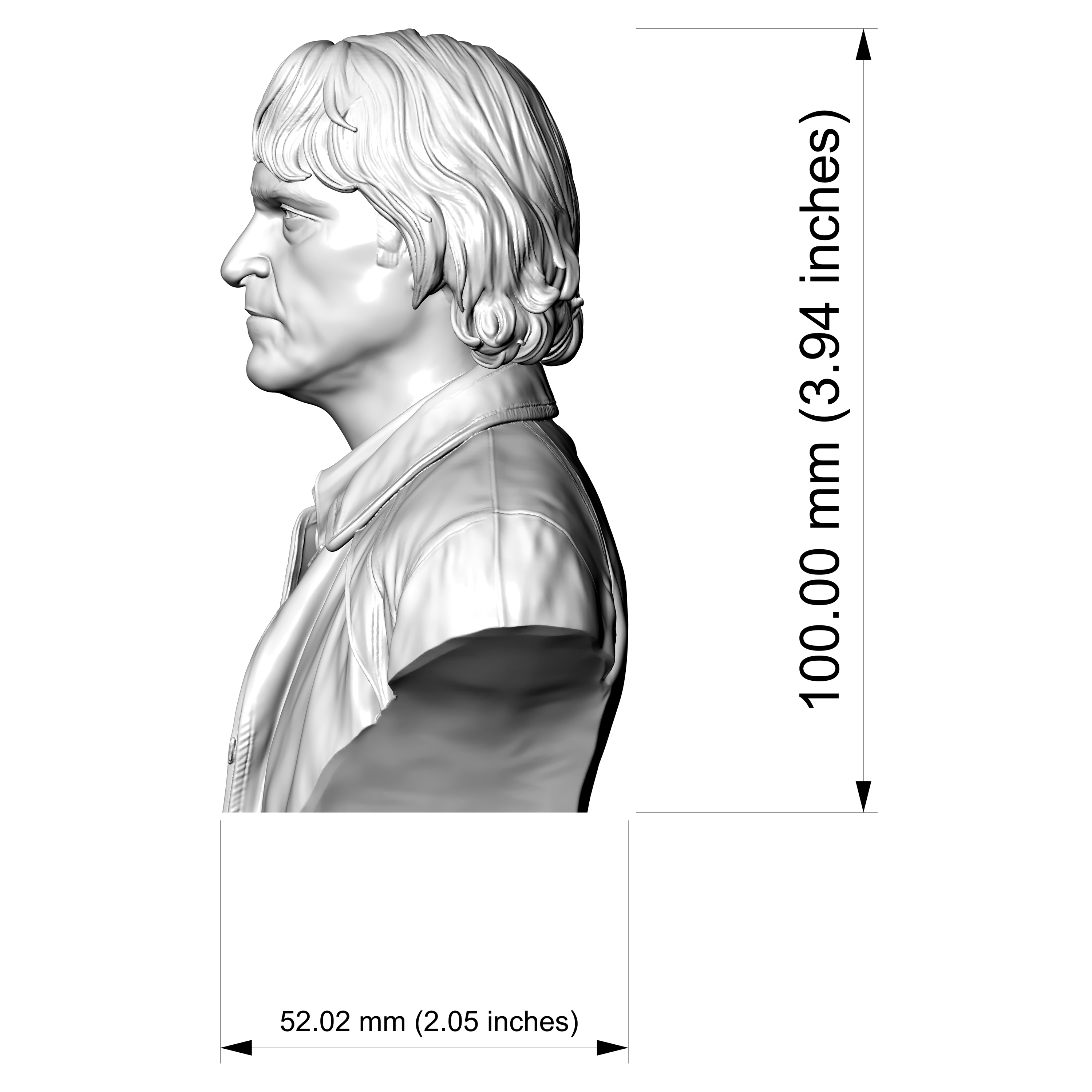 Arthur Fleck Joker 3D Printable Bust 3D Model