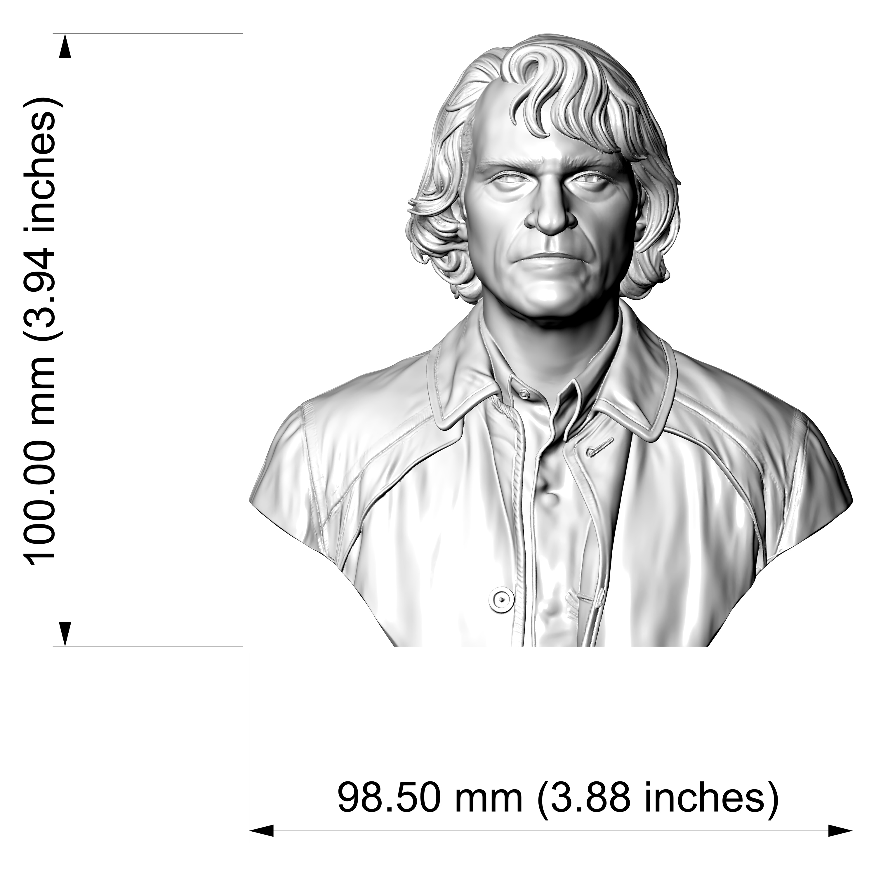 Arthur Fleck Joker 3D Printable Bust 3D Model