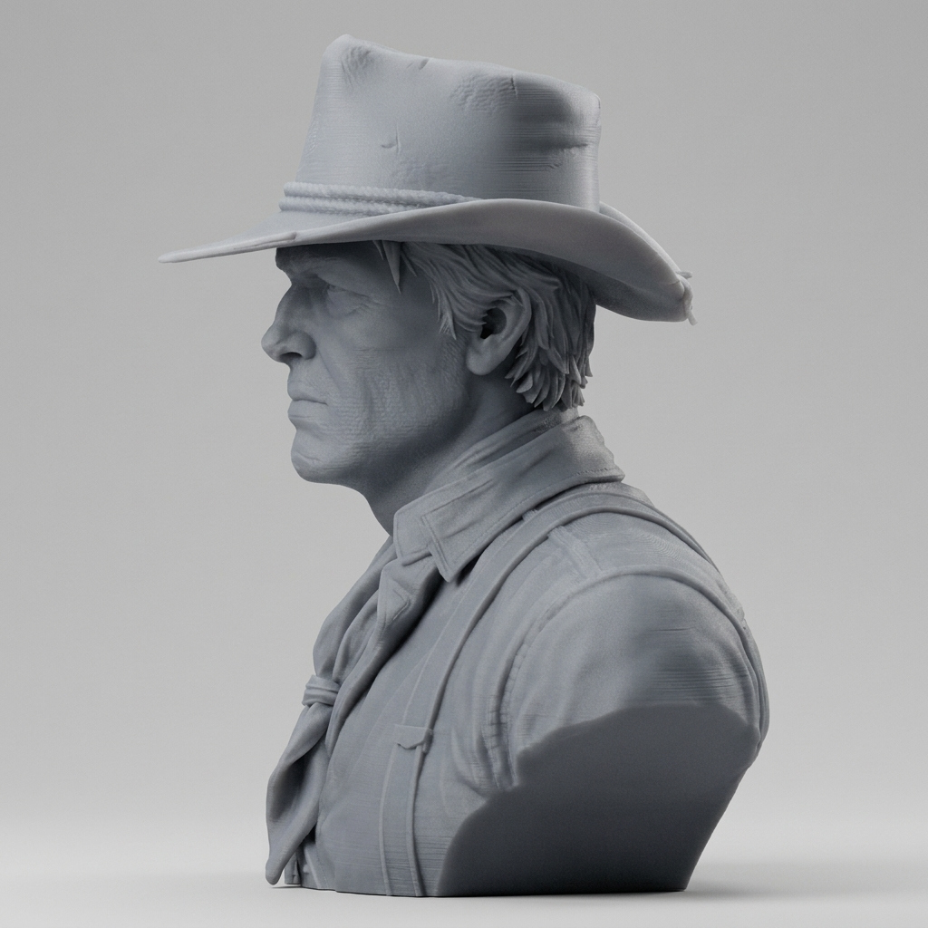 Arthur Morgan Red Dead Redemption 2 Bust 3D Model