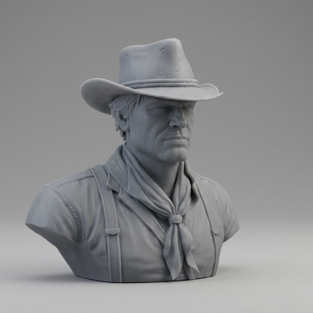 Arthur Morgan Red Dead Redemption 2 Bust 3D Model