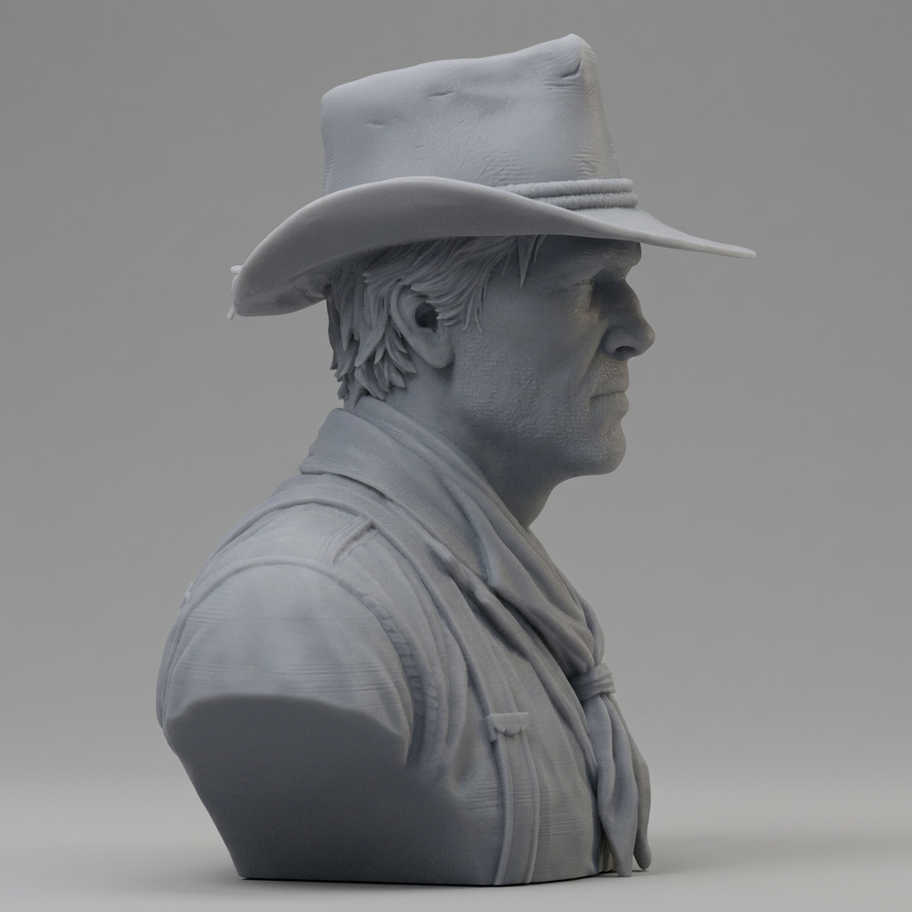 Arthur Morgan Red Dead Redemption 2 Bust 3D Model