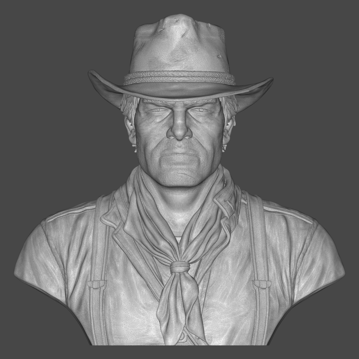 Arthur Morgan Red Dead Redemption 2 Bust 3D Model