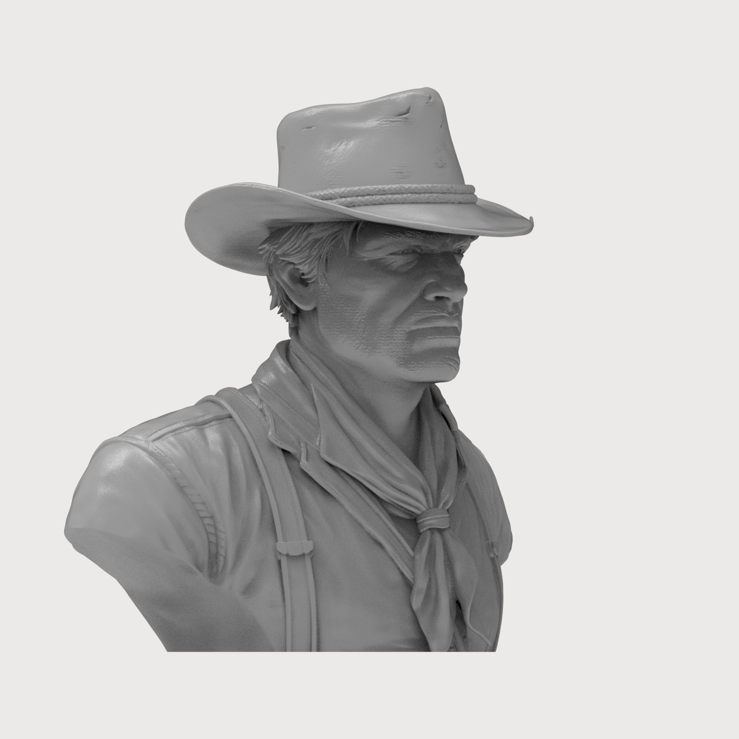 Arthur Morgan Red Dead Redemption 2 Bust 3D Model