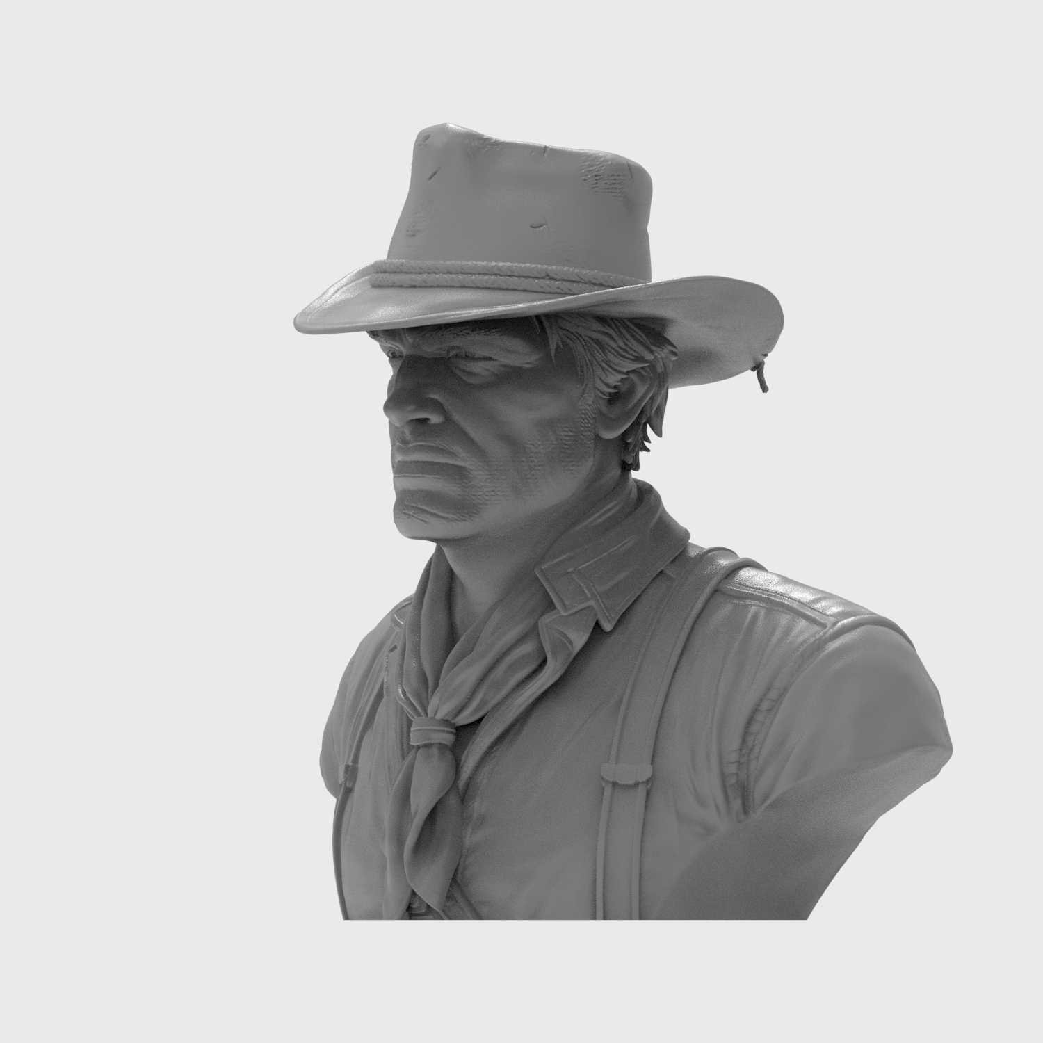 Arthur Morgan Red Dead Redemption 2 Bust 3D Model