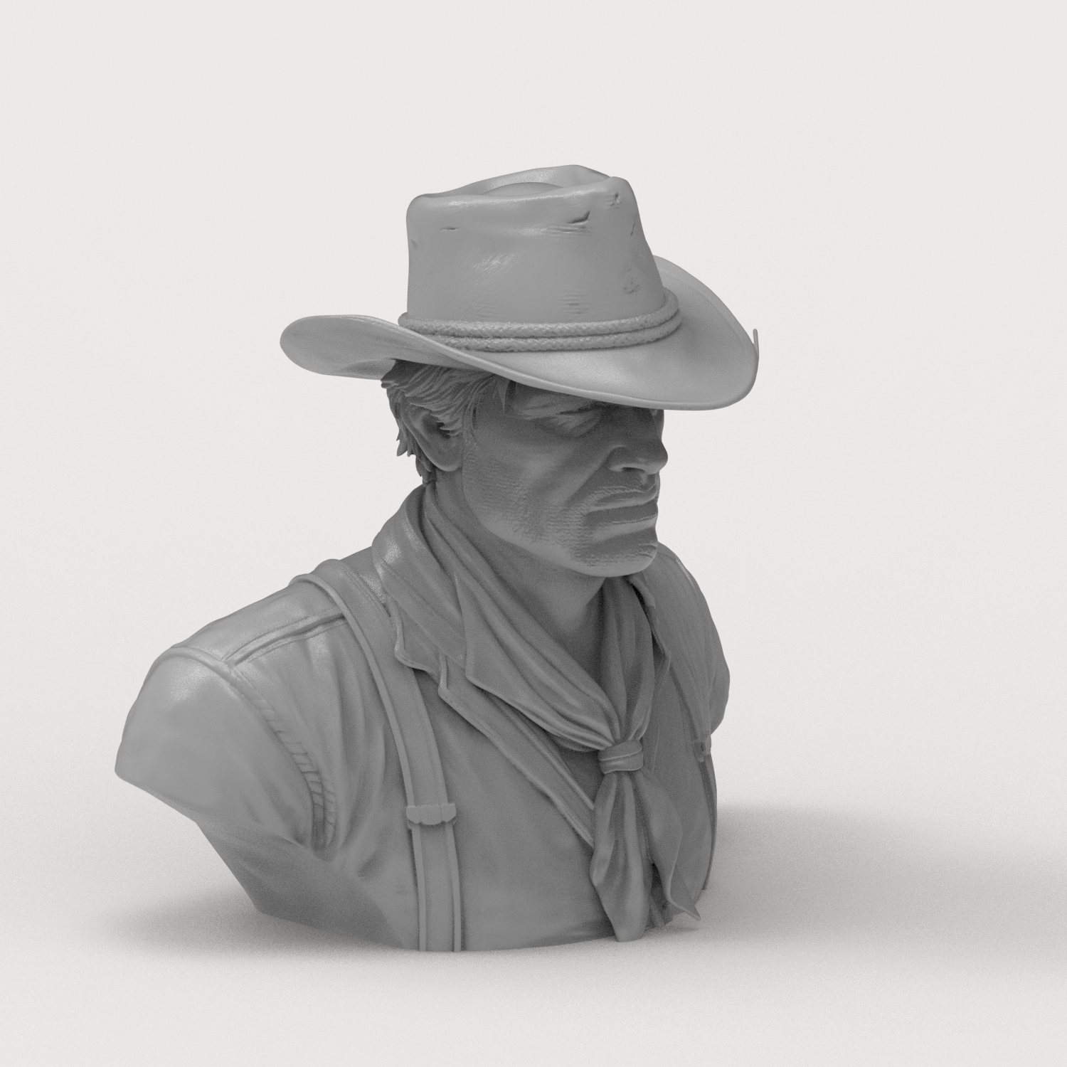 Arthur Morgan Red Dead Redemption 2 Bust 3D Model