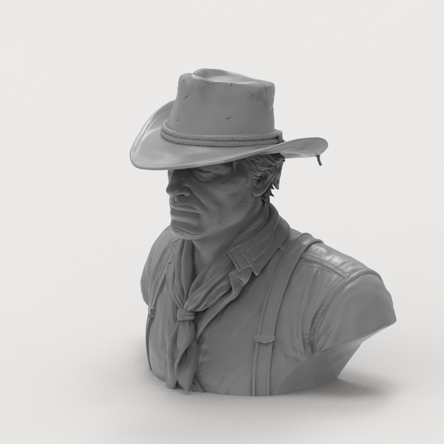 Arthur Morgan Red Dead Redemption 2 Bust 3D Model