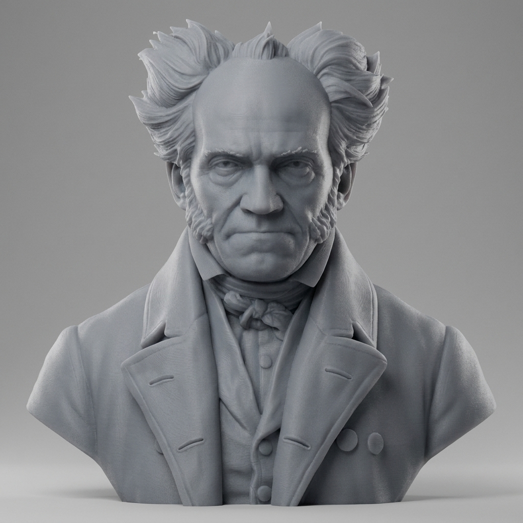 Arthur Schopenhauer Bust 3D Printable 3D Model