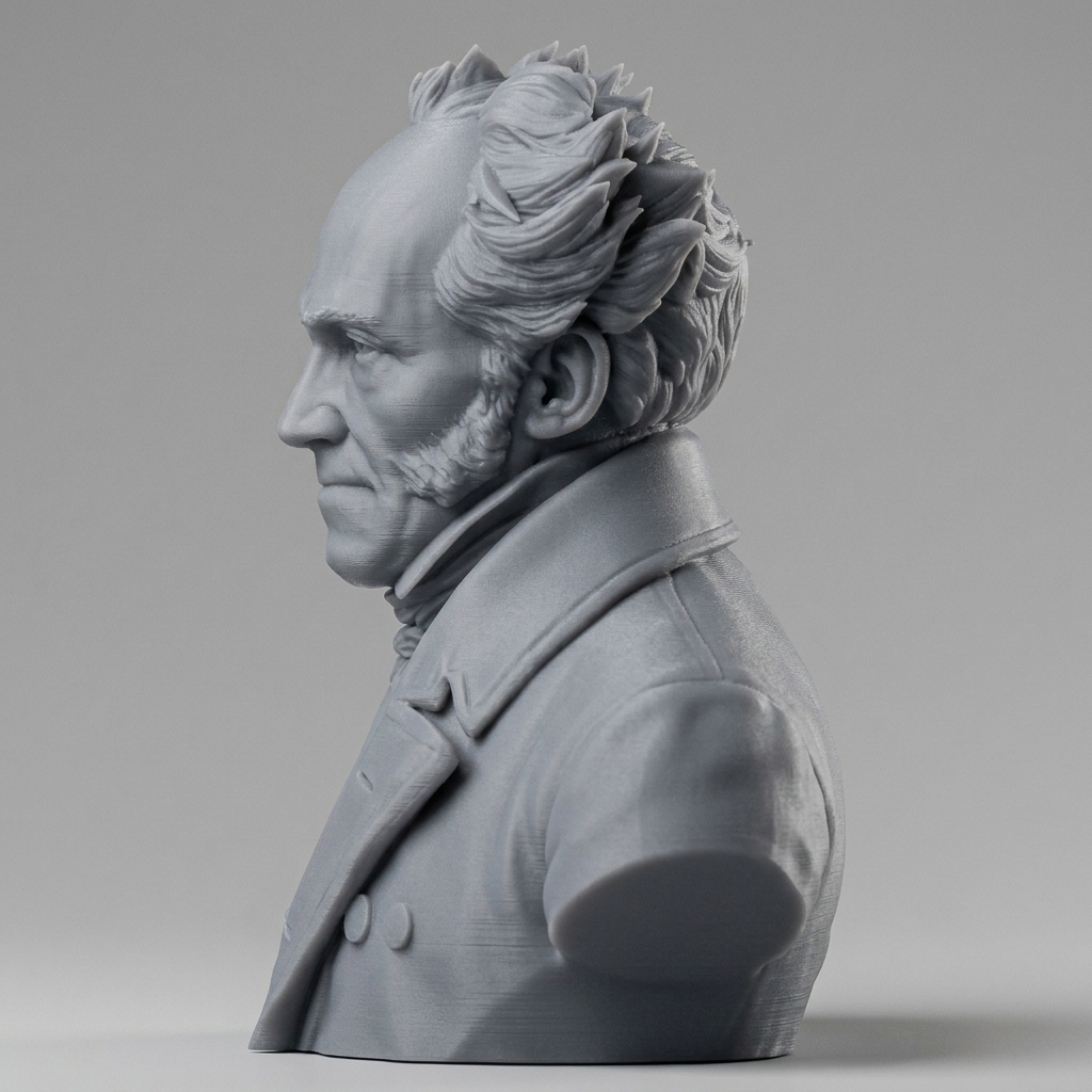 Arthur Schopenhauer Bust 3D Printable 3D Model