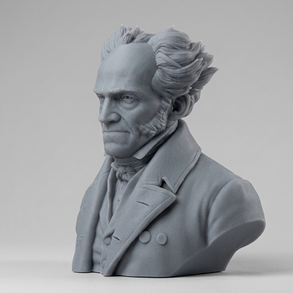 Arthur Schopenhauer Bust 3D Printable 3D Model
