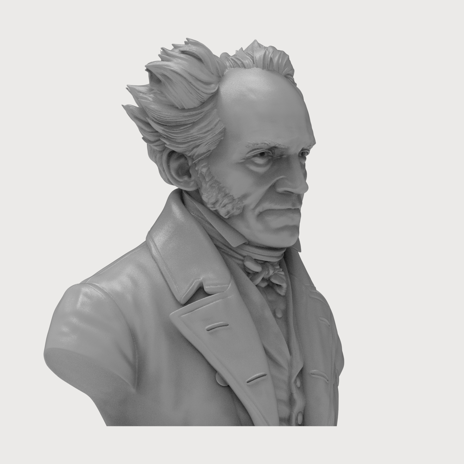 Arthur Schopenhauer Bust 3D Printable 3D Model