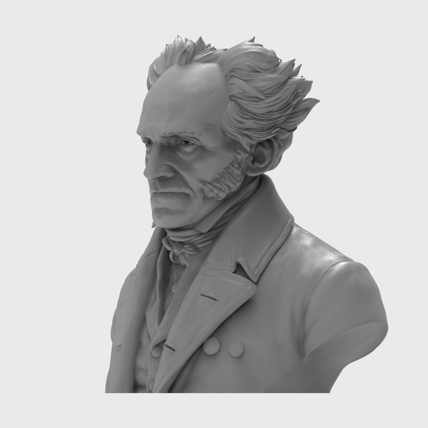 Arthur Schopenhauer Bust 3D Printable 3D Model