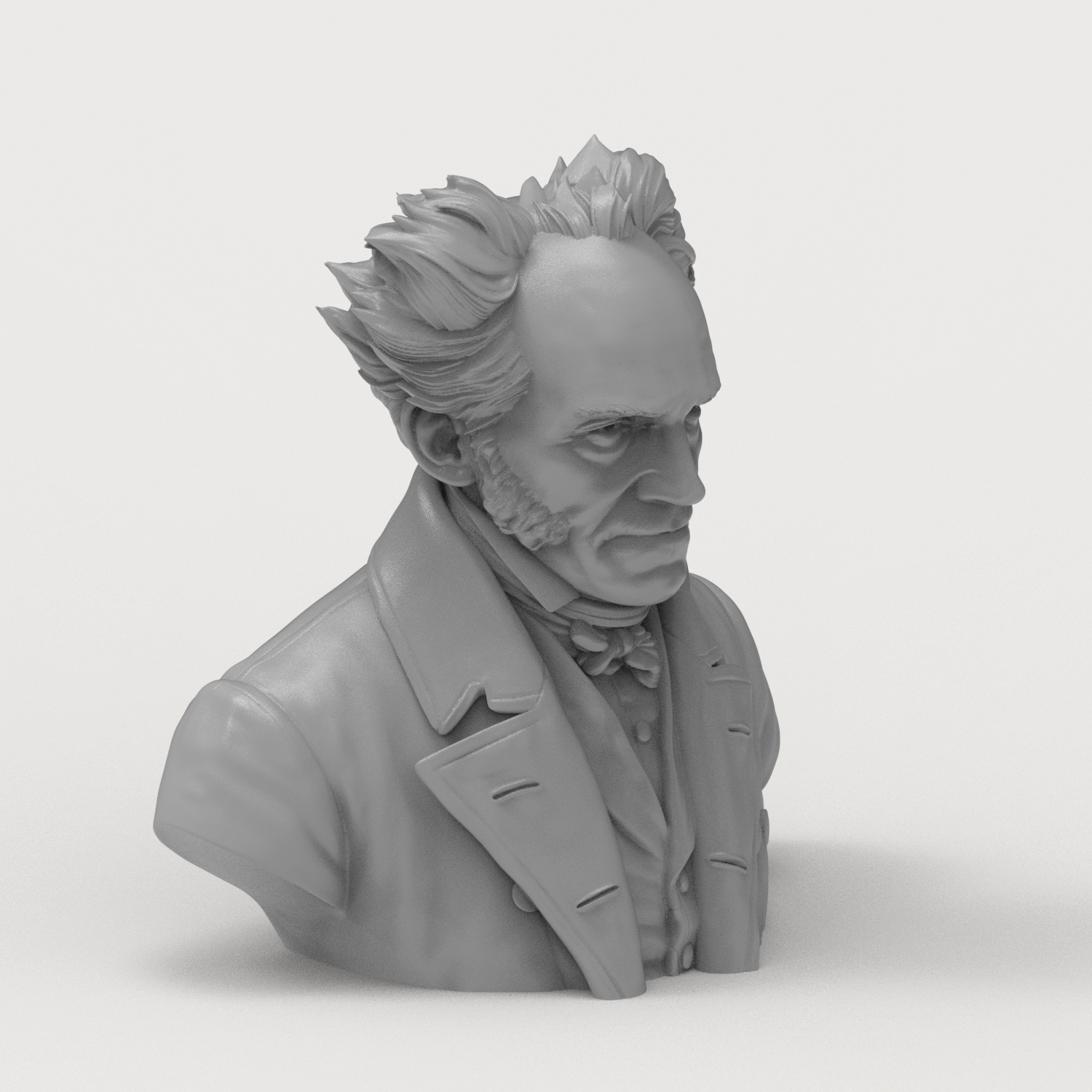 Arthur Schopenhauer Bust 3D Printable 3D Model
