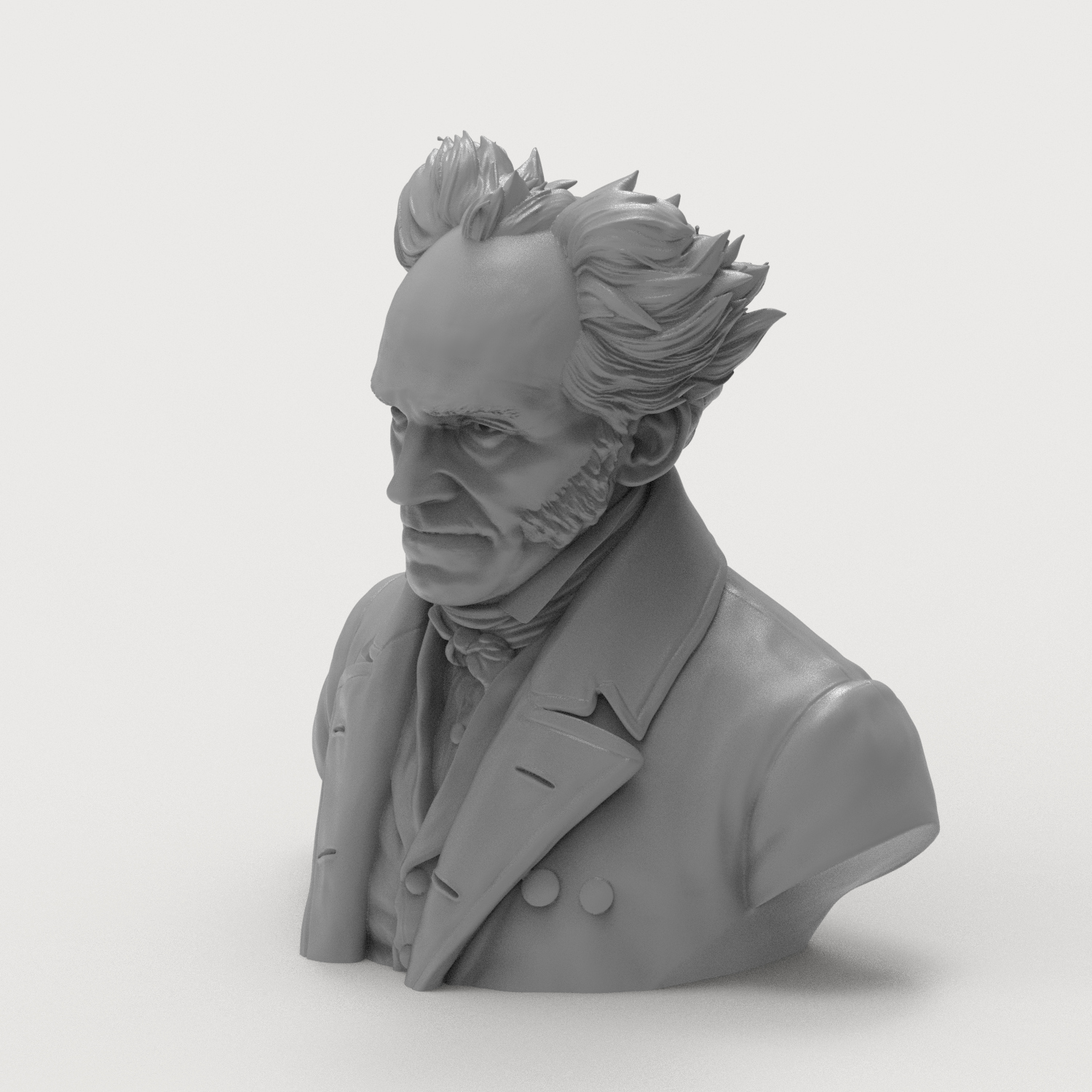 Arthur Schopenhauer Bust 3D Printable 3D Model