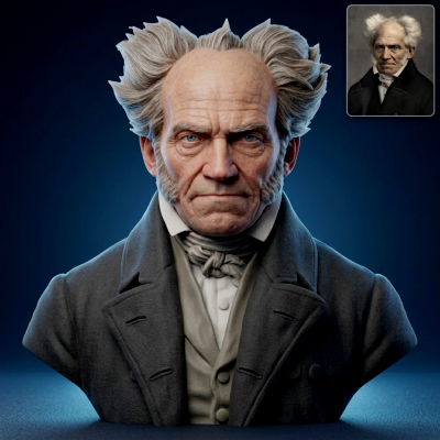 Arthur Schopenhauer Bust 3D Printable