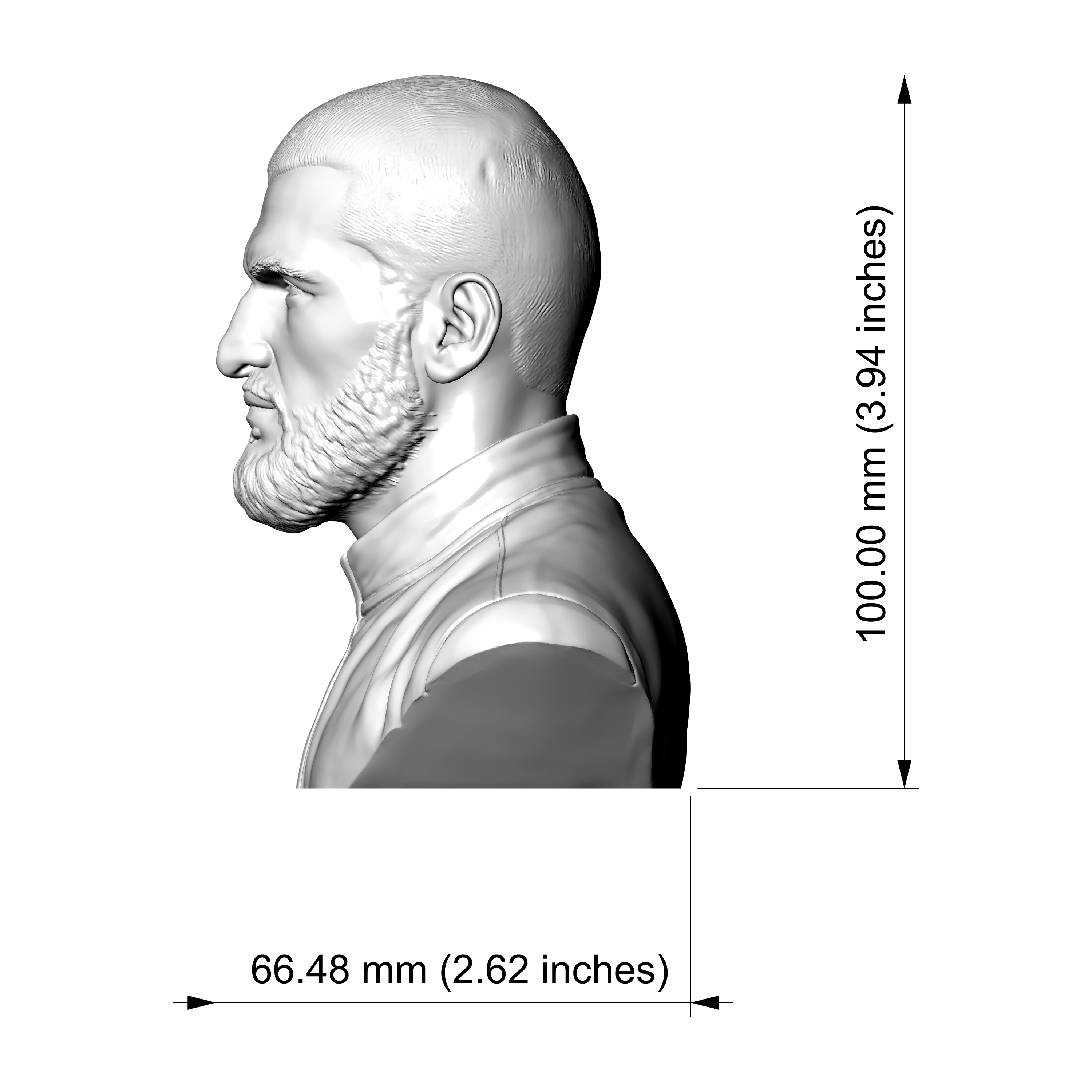 Artur Beterbiev 3D Printable Bust 3D Model