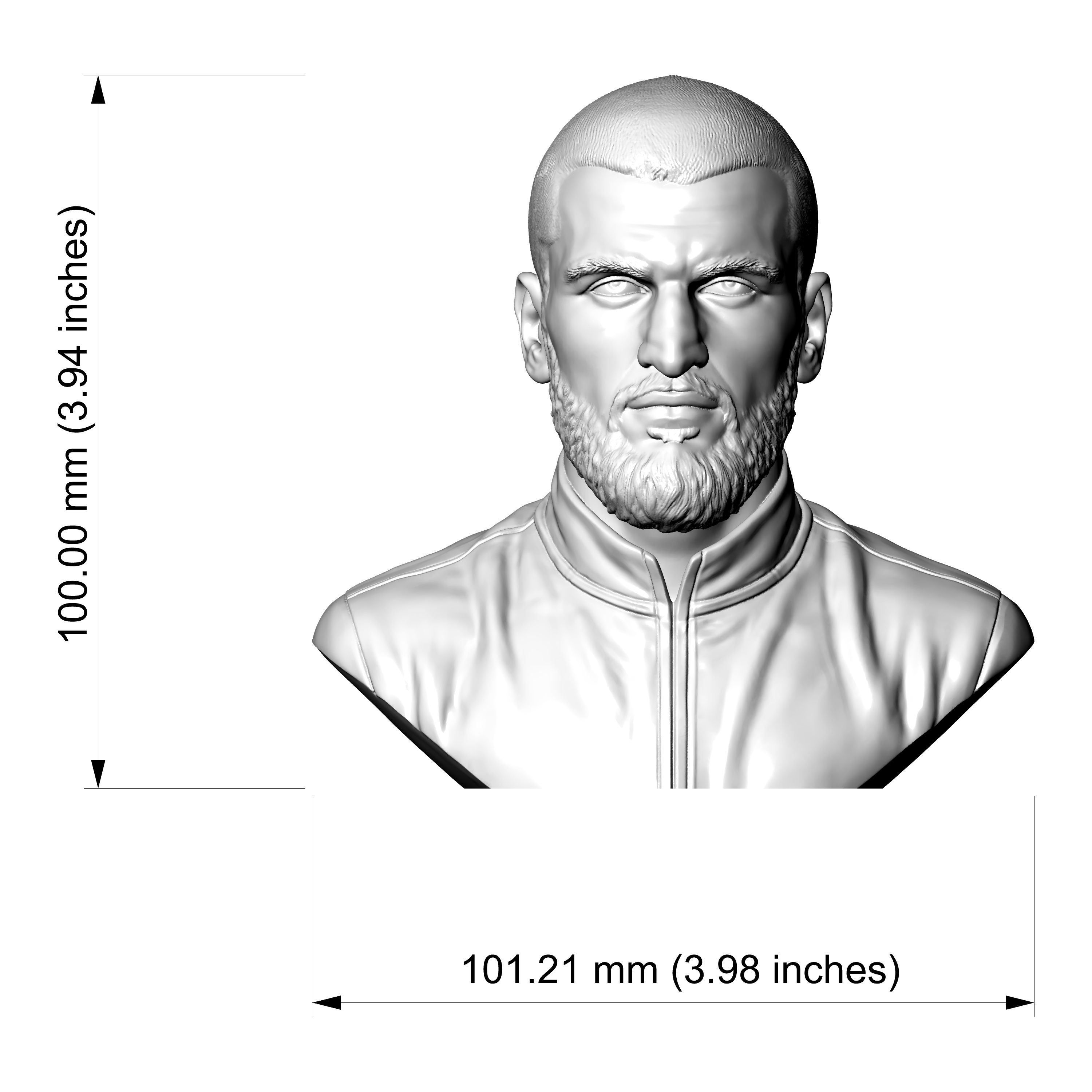 Artur Beterbiev 3D Printable Bust 3D Model