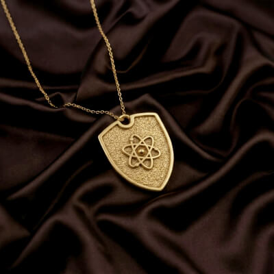 Atom “Science Shield Medallion