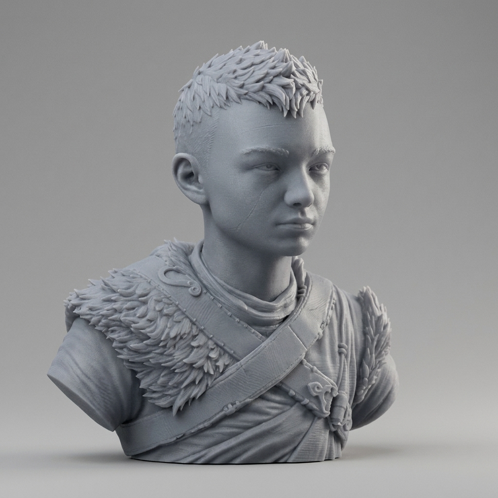 Atreus God of War Ragnarök Bust 3D Model