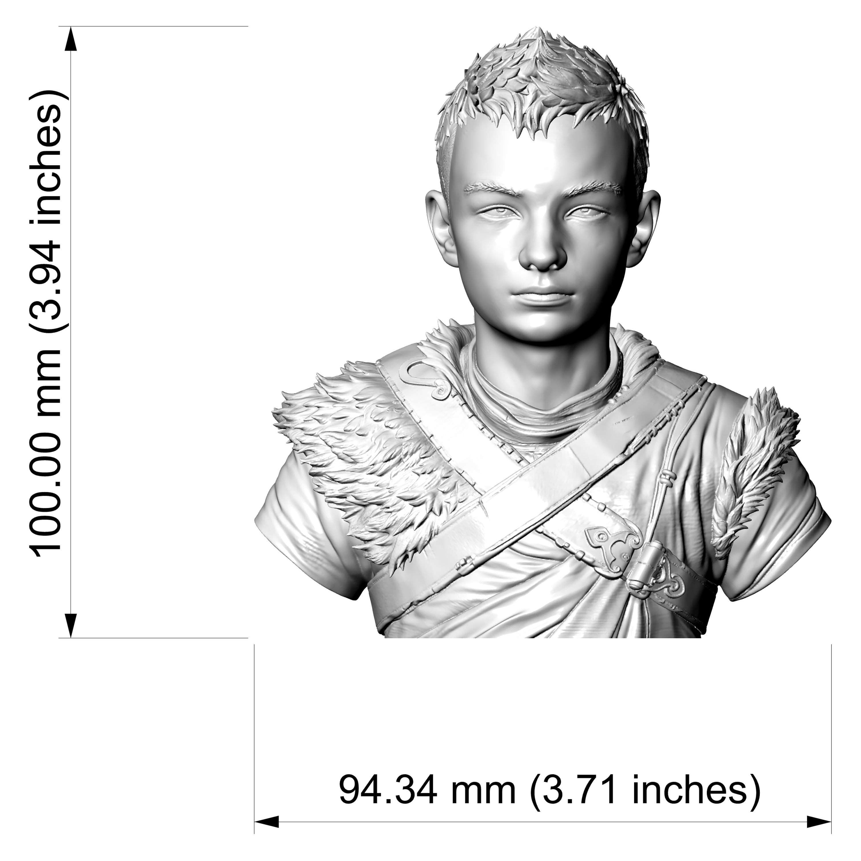 Atreus God of War Ragnarök Bust 3D Model