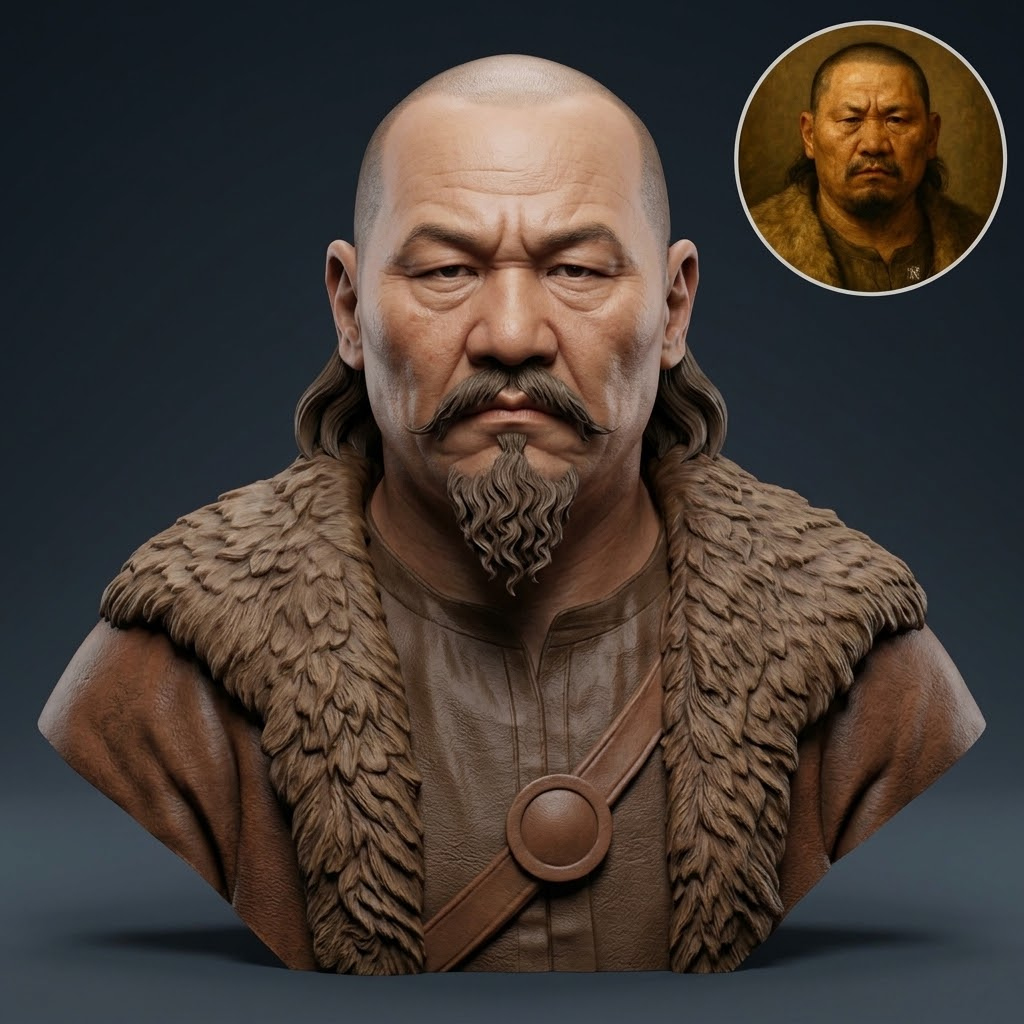 Attila the Hun 3D Printable Bust 3D Model
