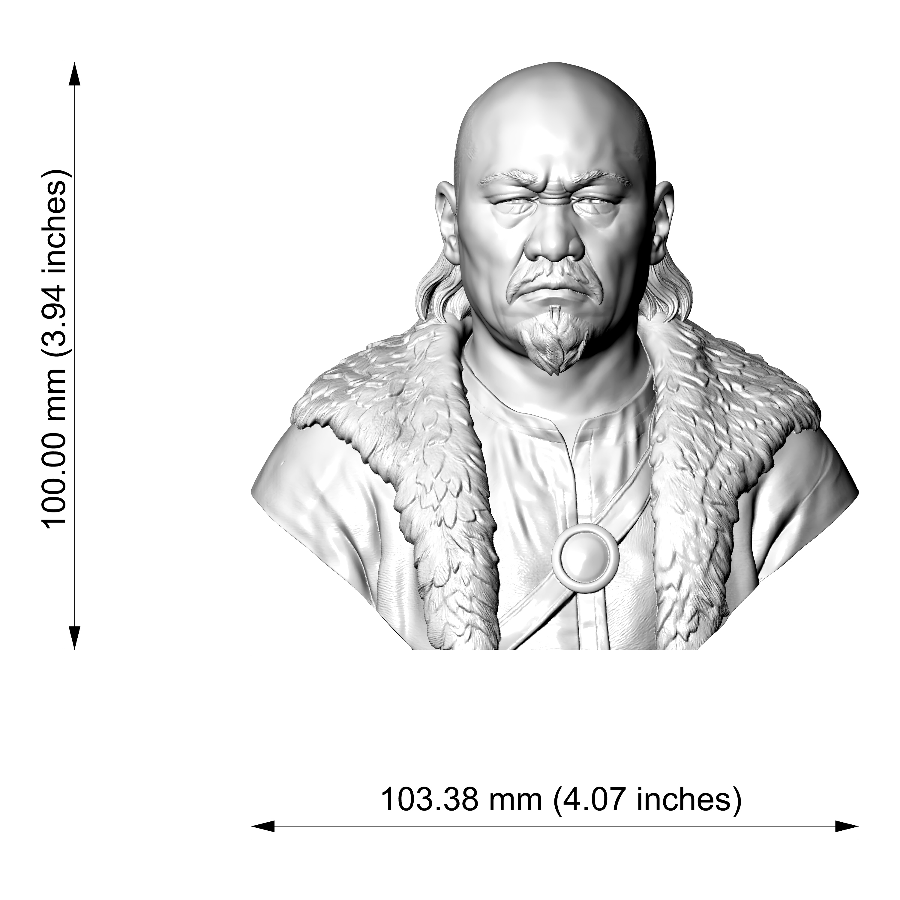 Attila the Hun 3D Printable Bust 3D Model