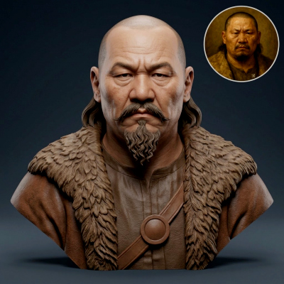 Attila the Hun 3D Printable Bust