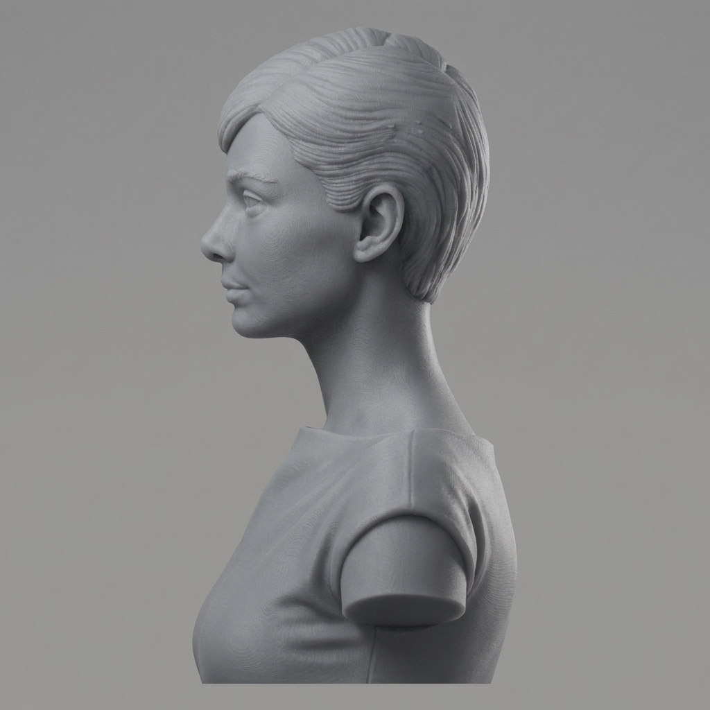 Audrey Hepburn 3D Printable Bust 3D Model