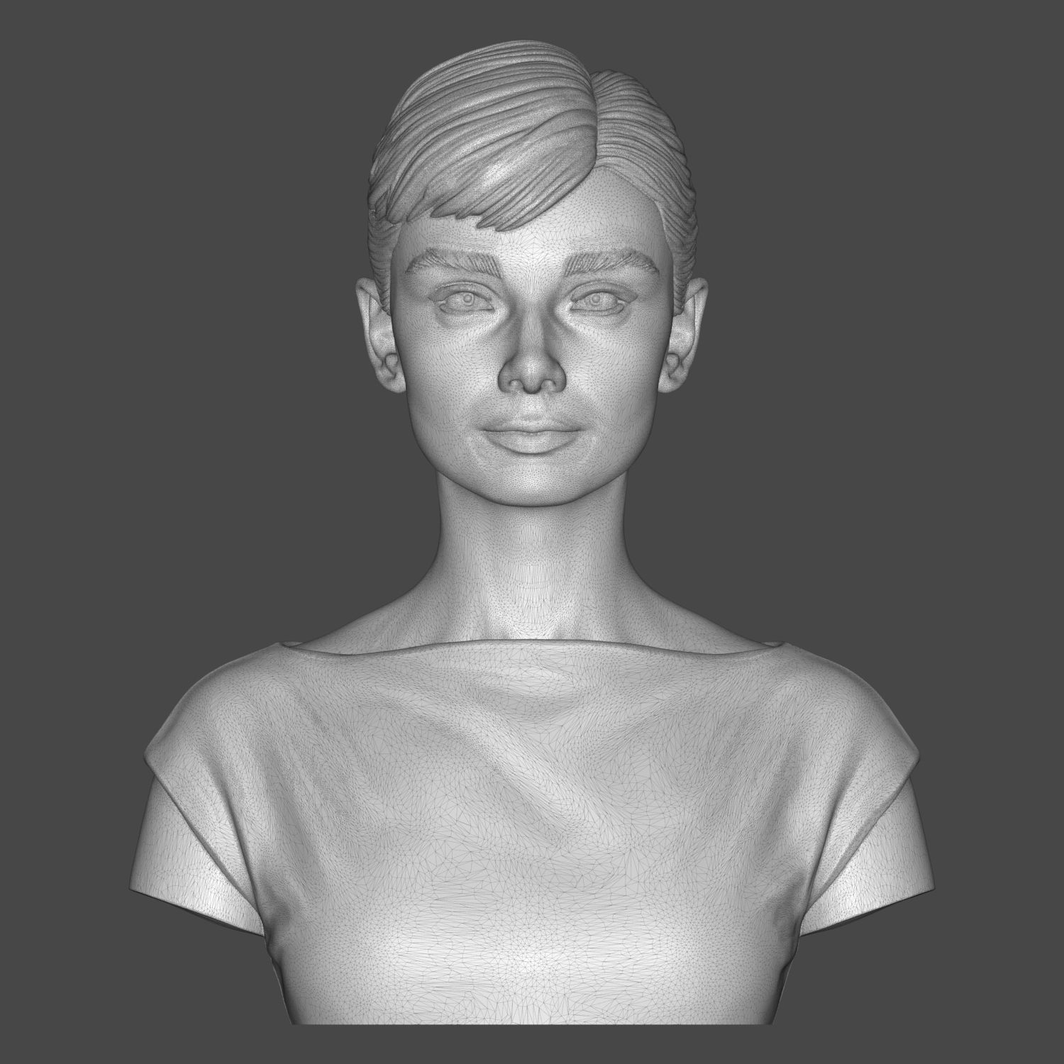Audrey Hepburn 3D Printable Bust 3D Model