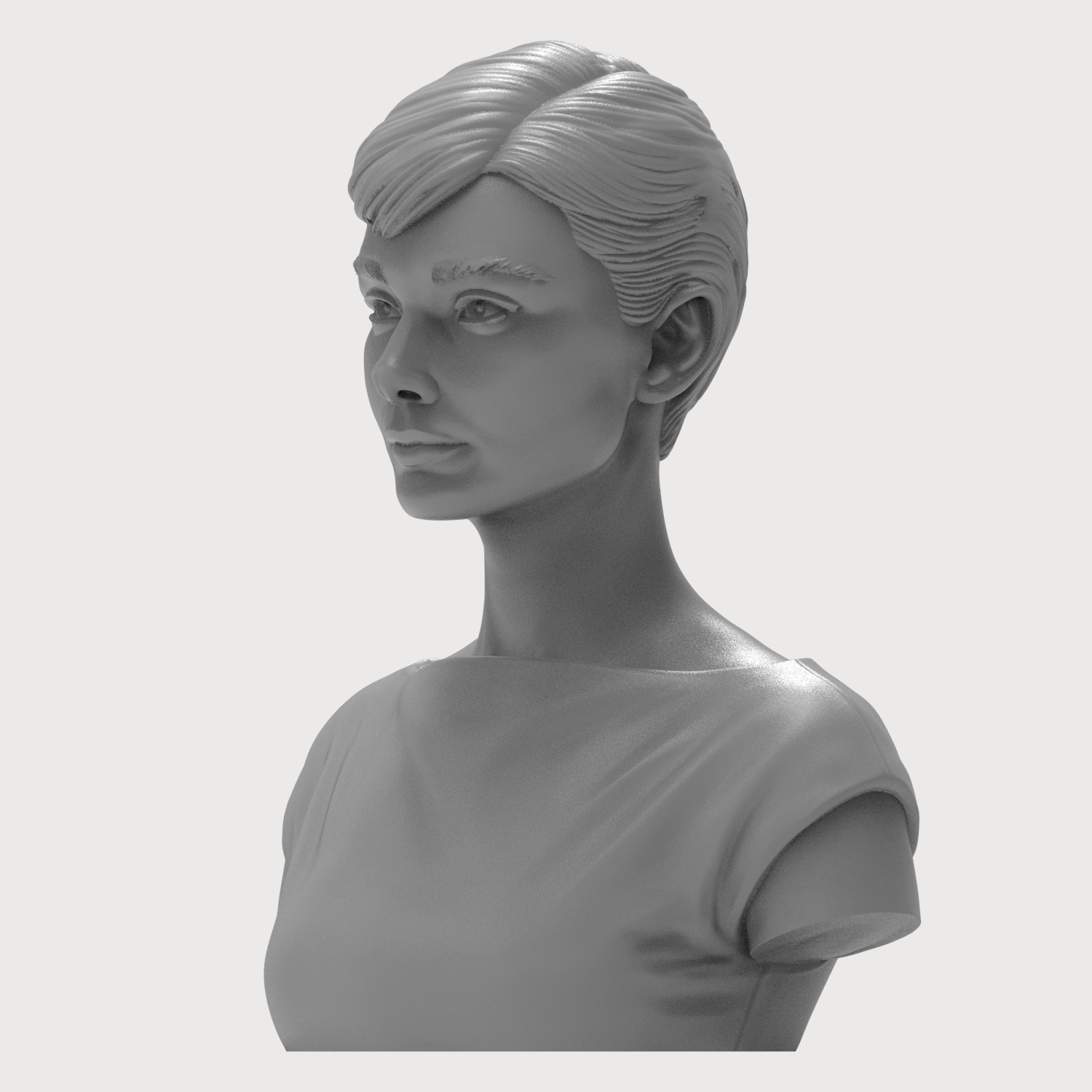 Audrey Hepburn 3D Printable Bust 3D Model
