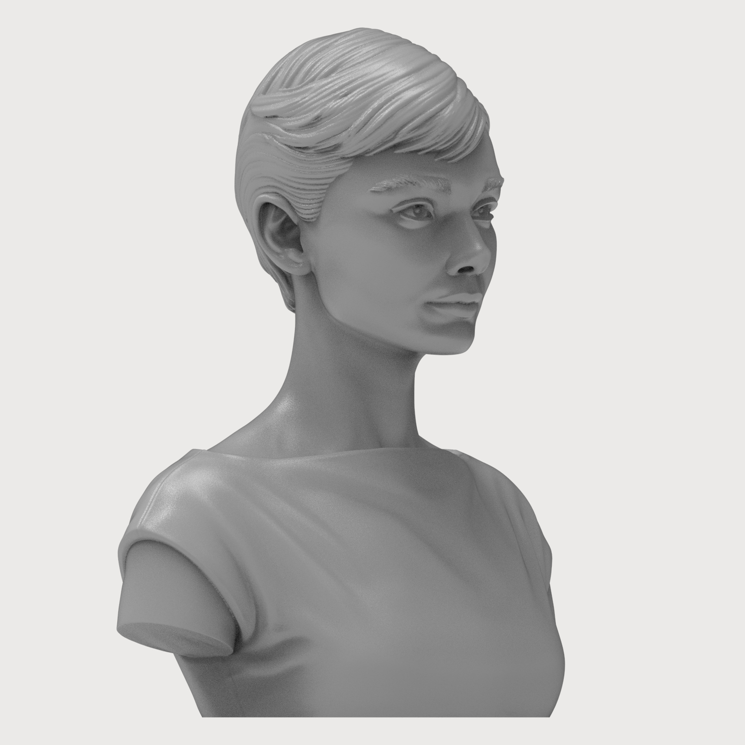 Audrey Hepburn 3D Printable Bust 3D Model