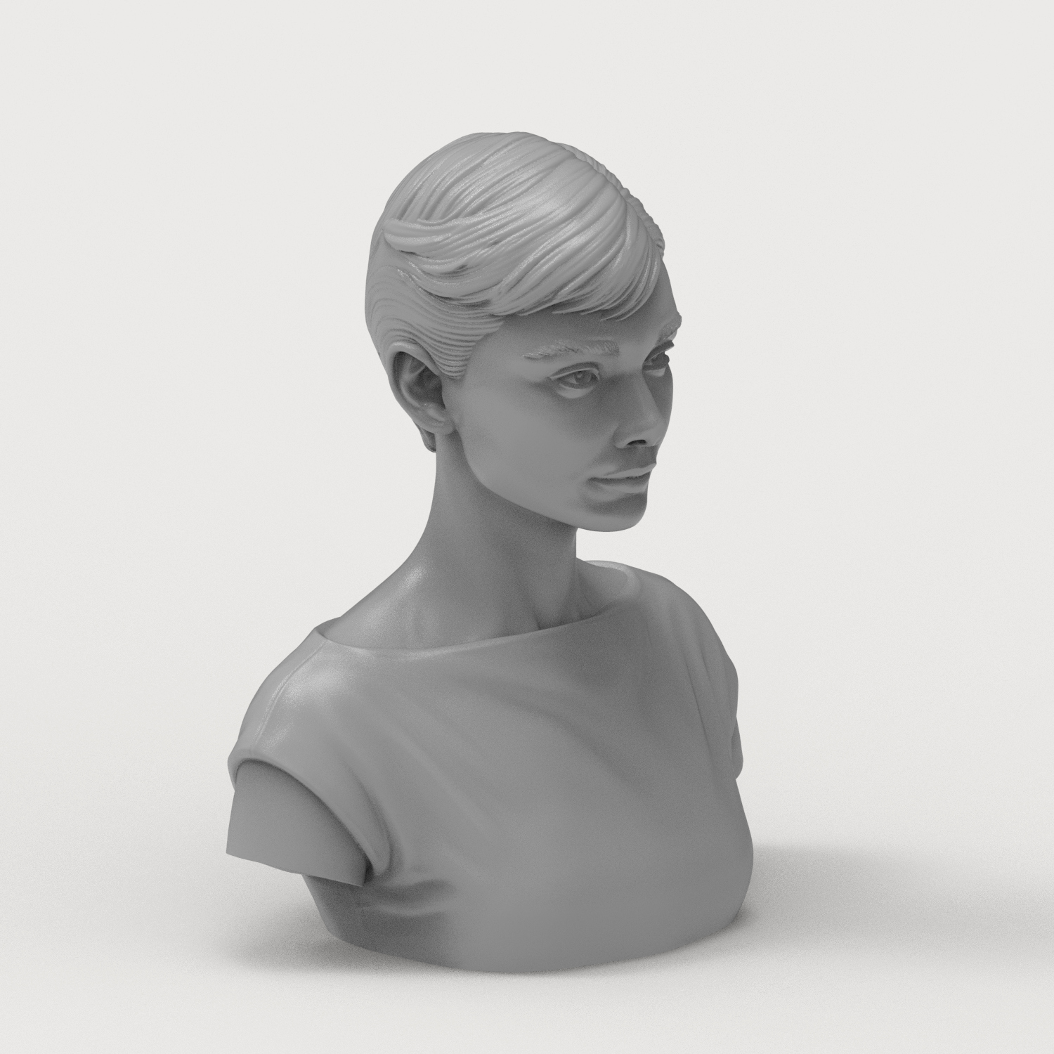 Audrey Hepburn 3D Printable Bust 3D Model