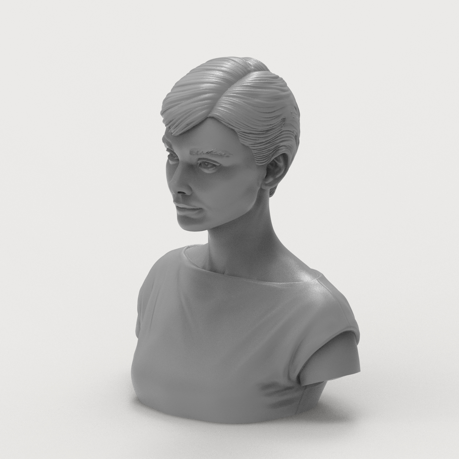 Audrey Hepburn 3D Printable Bust 3D Model