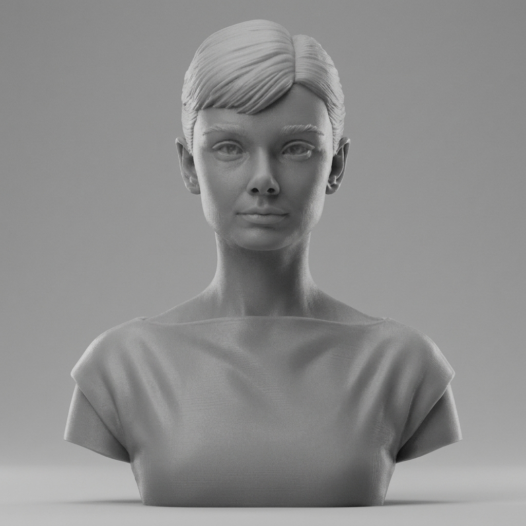 Audrey Hepburn 3D Printable Bust 3D Model