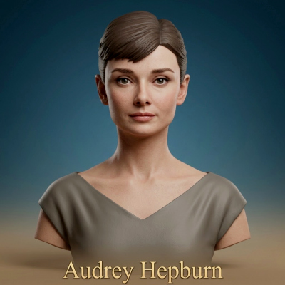 Audrey Hepburn 3D Printable Bust