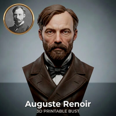 Auguste Renoir 3D Printable Bust