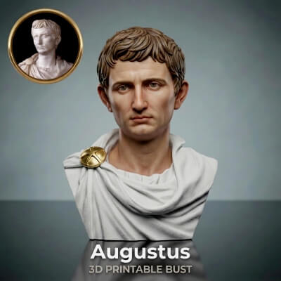 Augustus First Roman Emperor 3D Printable Bust