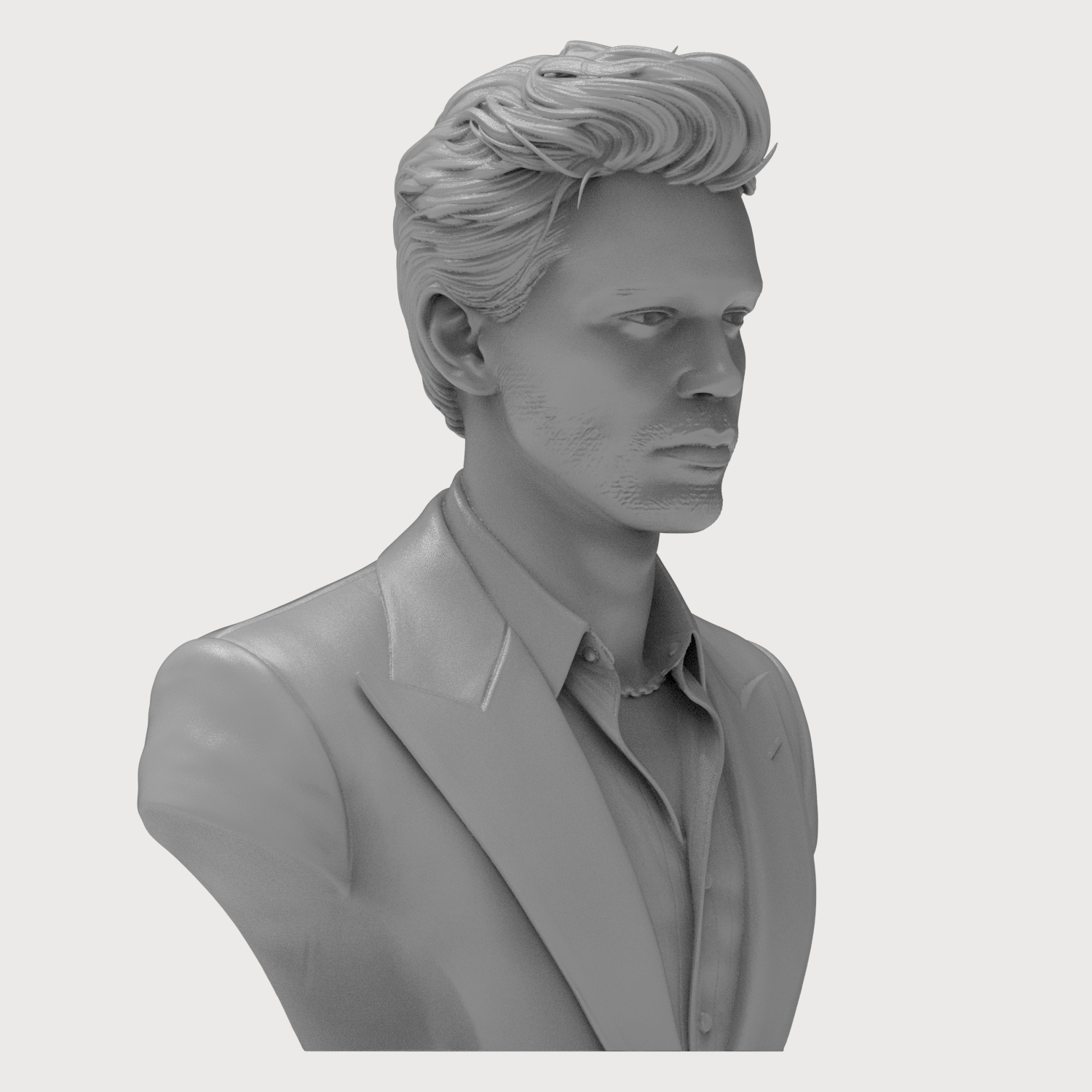 Austin Butler 3D Printable Bust 3D Model