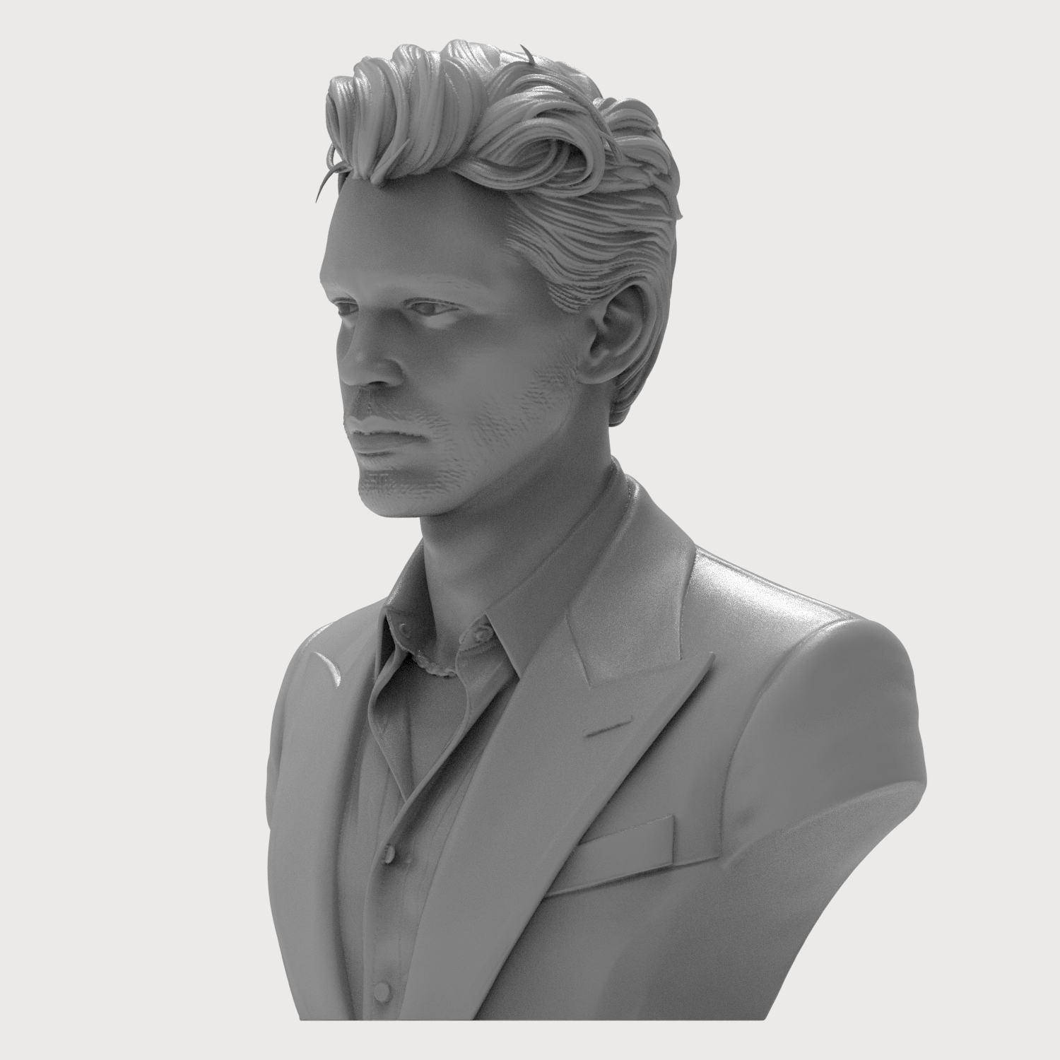Austin Butler 3D Printable Bust 3D Model