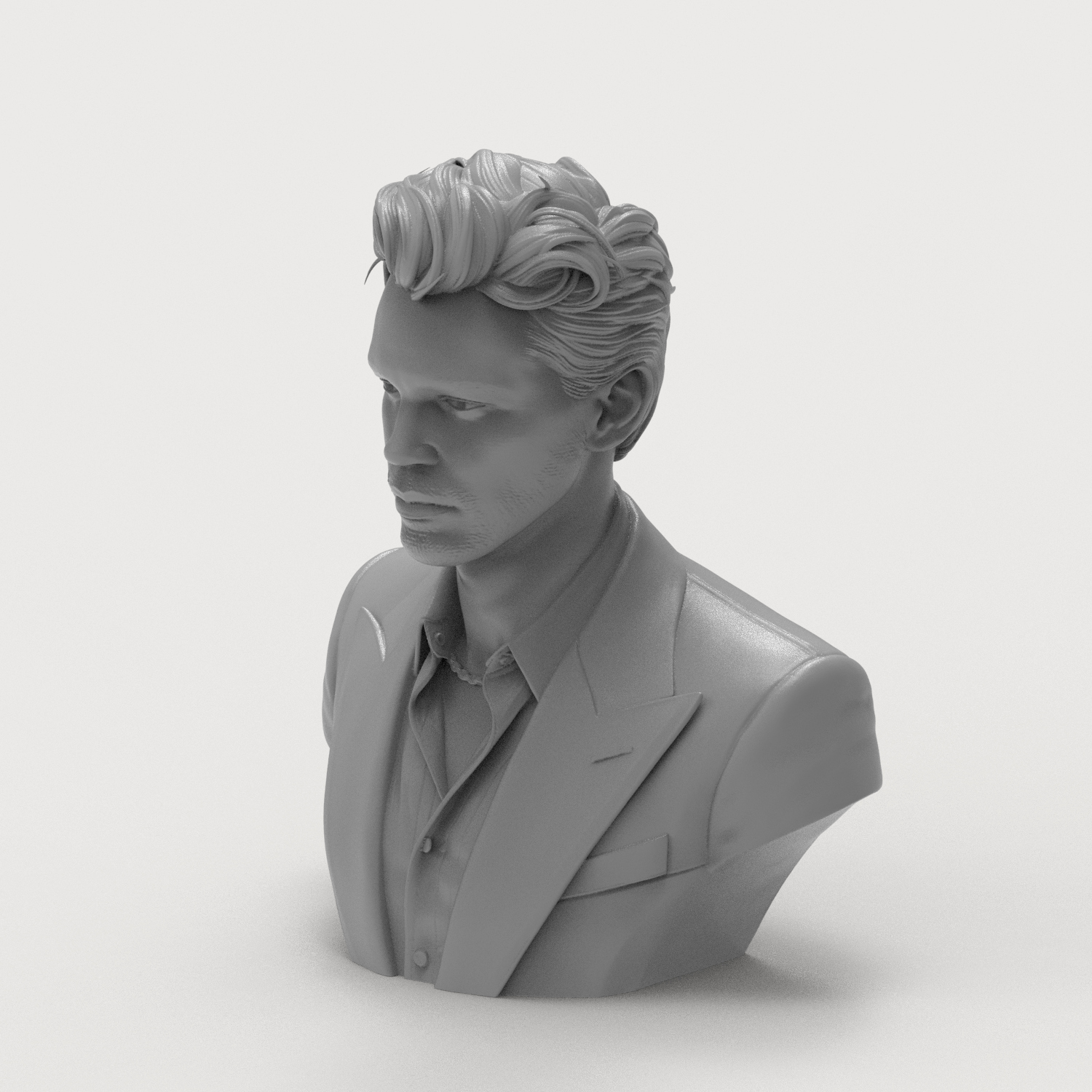 Austin Butler 3D Printable Bust 3D Model