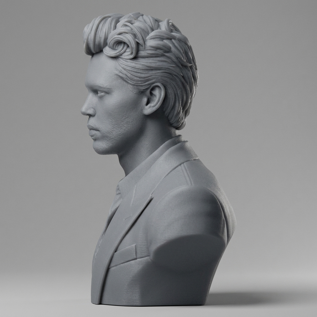 Austin Butler 3D Printable Bust 3D Model