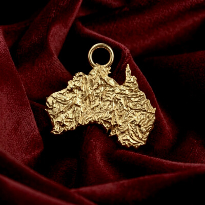 Australia “Topographic Map Pendant