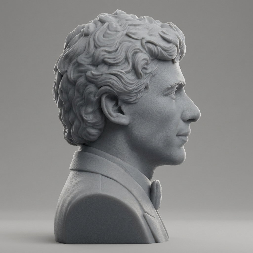 Ayrton Senna 3D Printable Bust 3D Model