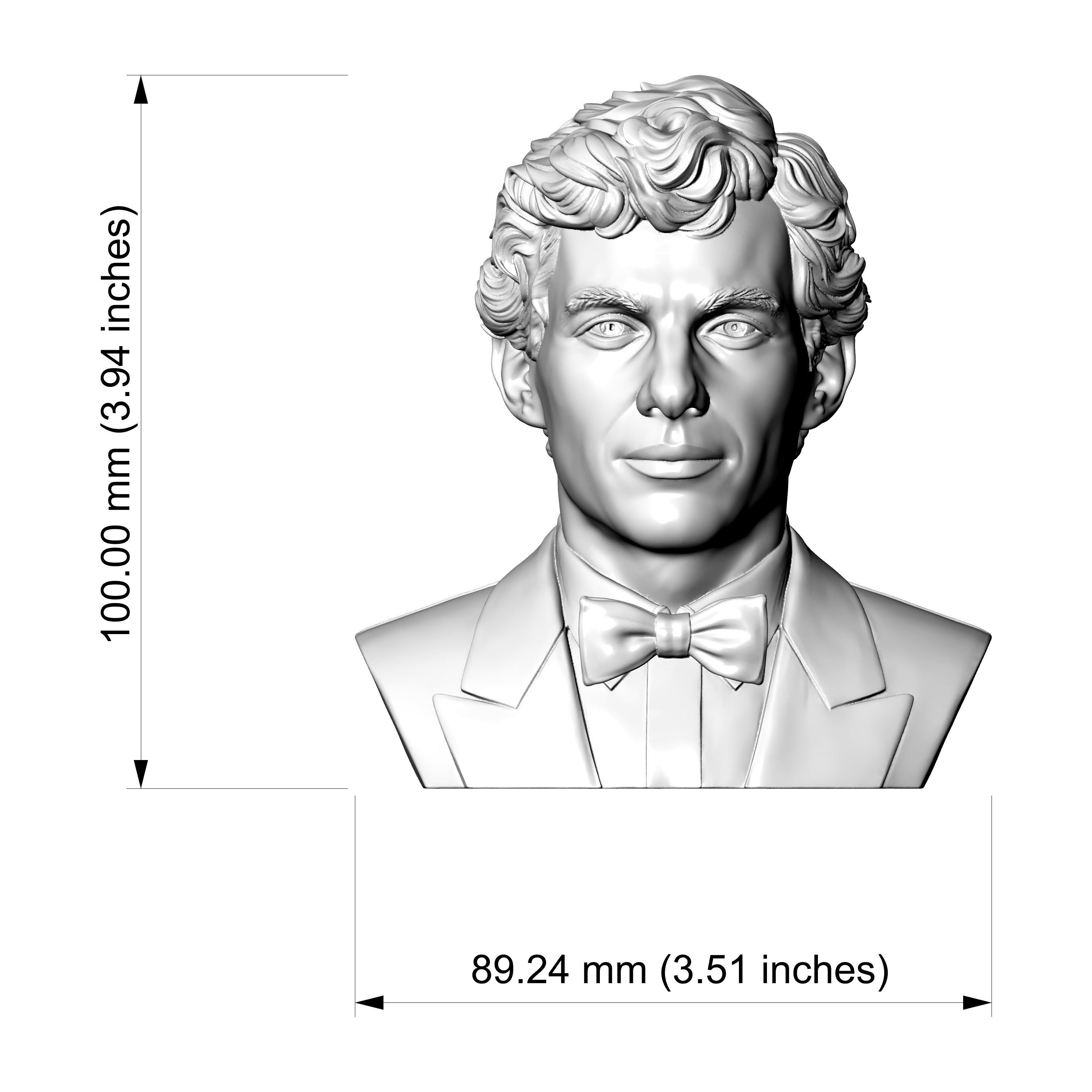 Ayrton Senna 3D Printable Bust 3D Model